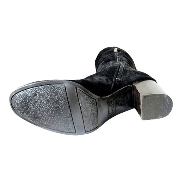 SAM EDELMAN Silas Black Suede Over The Knee Boot Size 9M - Picture 8 of 13